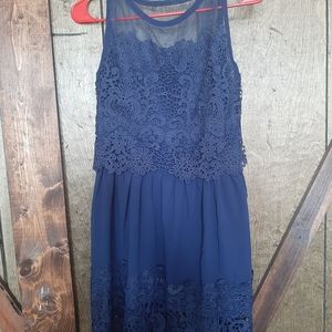 Navy lace dress